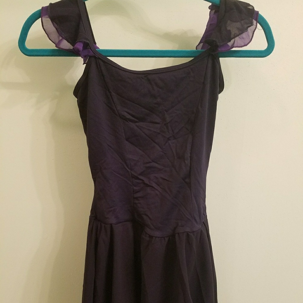 Dark purple leotard dress